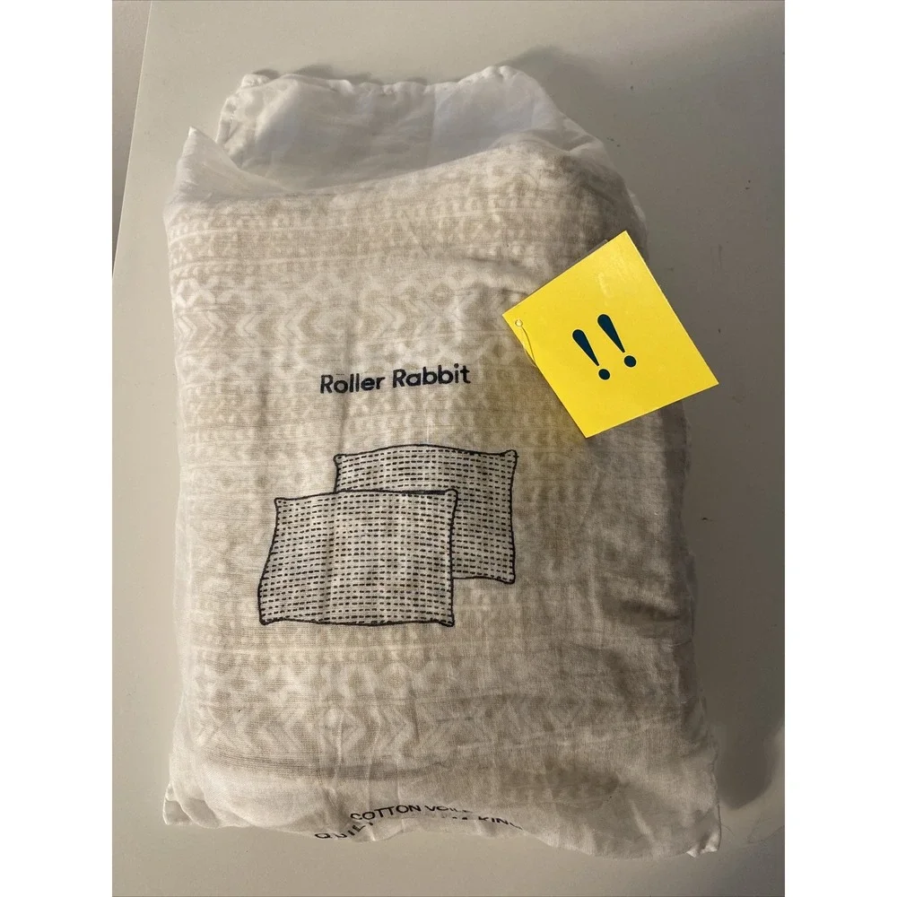 ROBERTA ROLLER RABBIT Latte Lister Quilted Sham Set in King Fitted Globally
